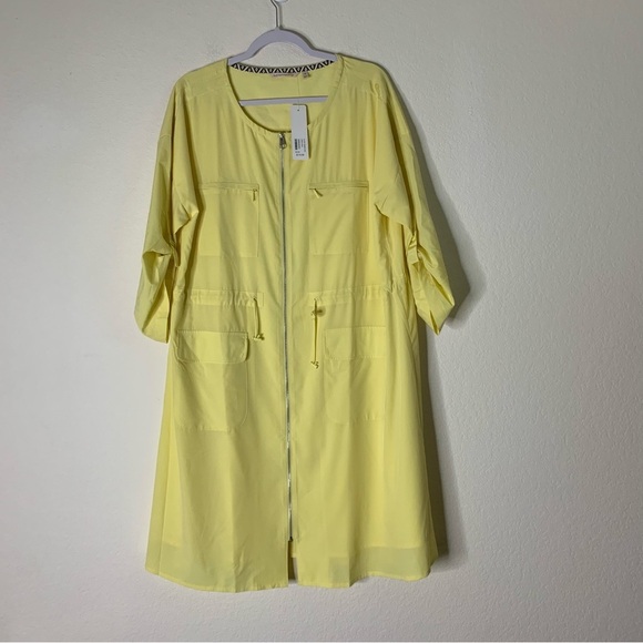 Soft surroundings Womens yellow go lively traverse long sleeve dress XL NEW - Picture 2 of 9
